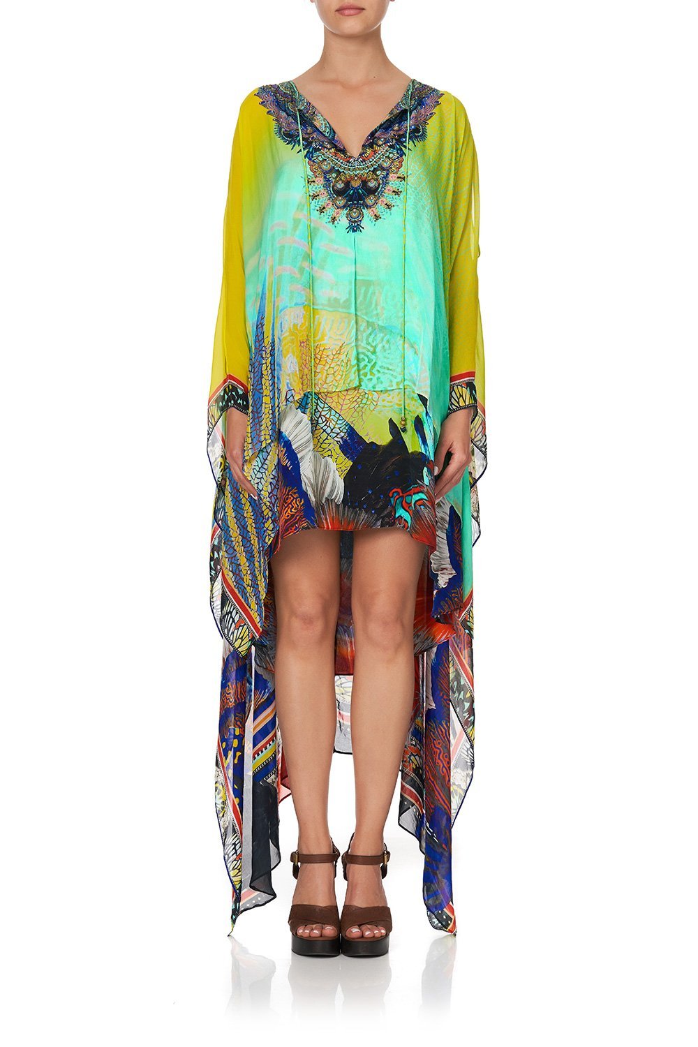 LONG SHEER OVERLAY DRESS SOUTHERN MERMAID