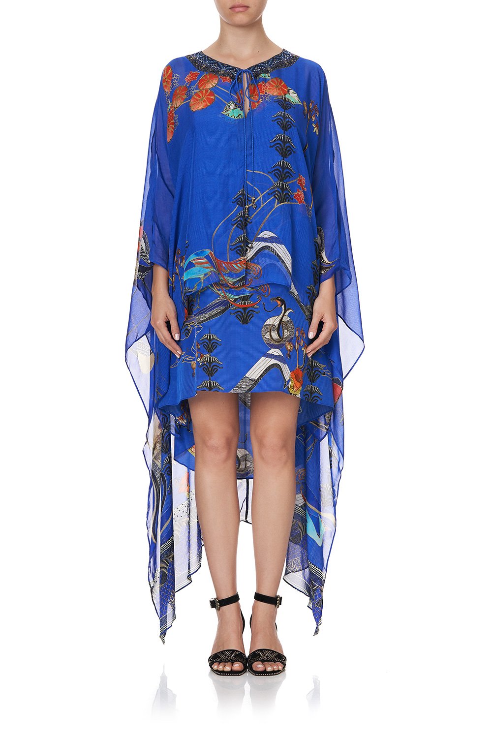 LONG SHEER OVERLAY DRESS TREE OF LIFE