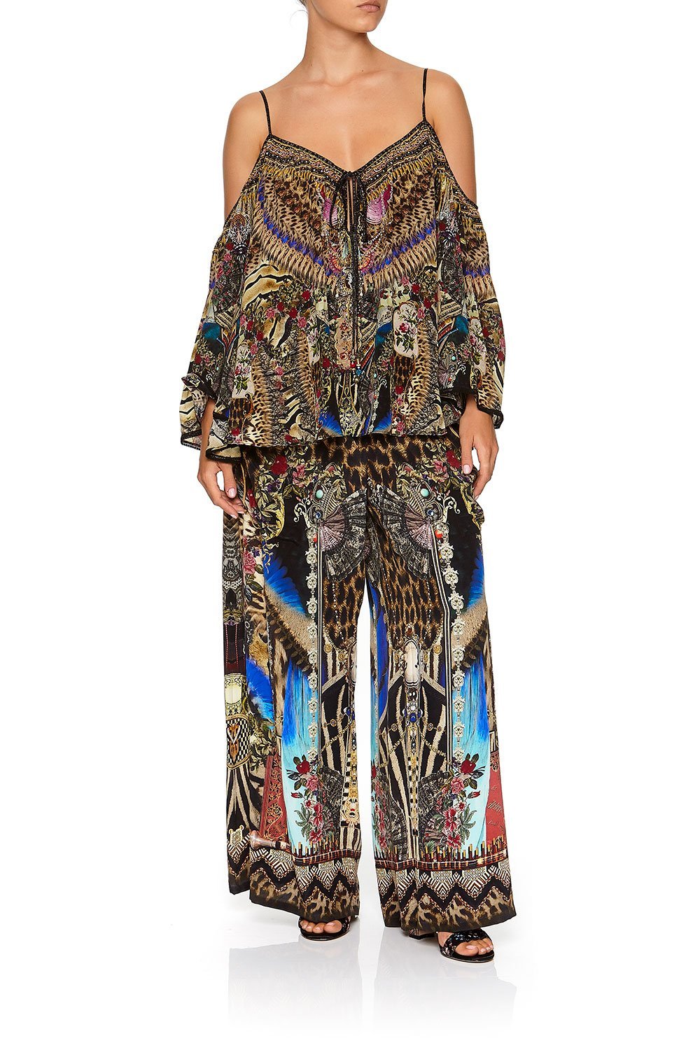 WIDE LEG TROUSER WITH FRONT POCKETS STRONGER TOGETHER