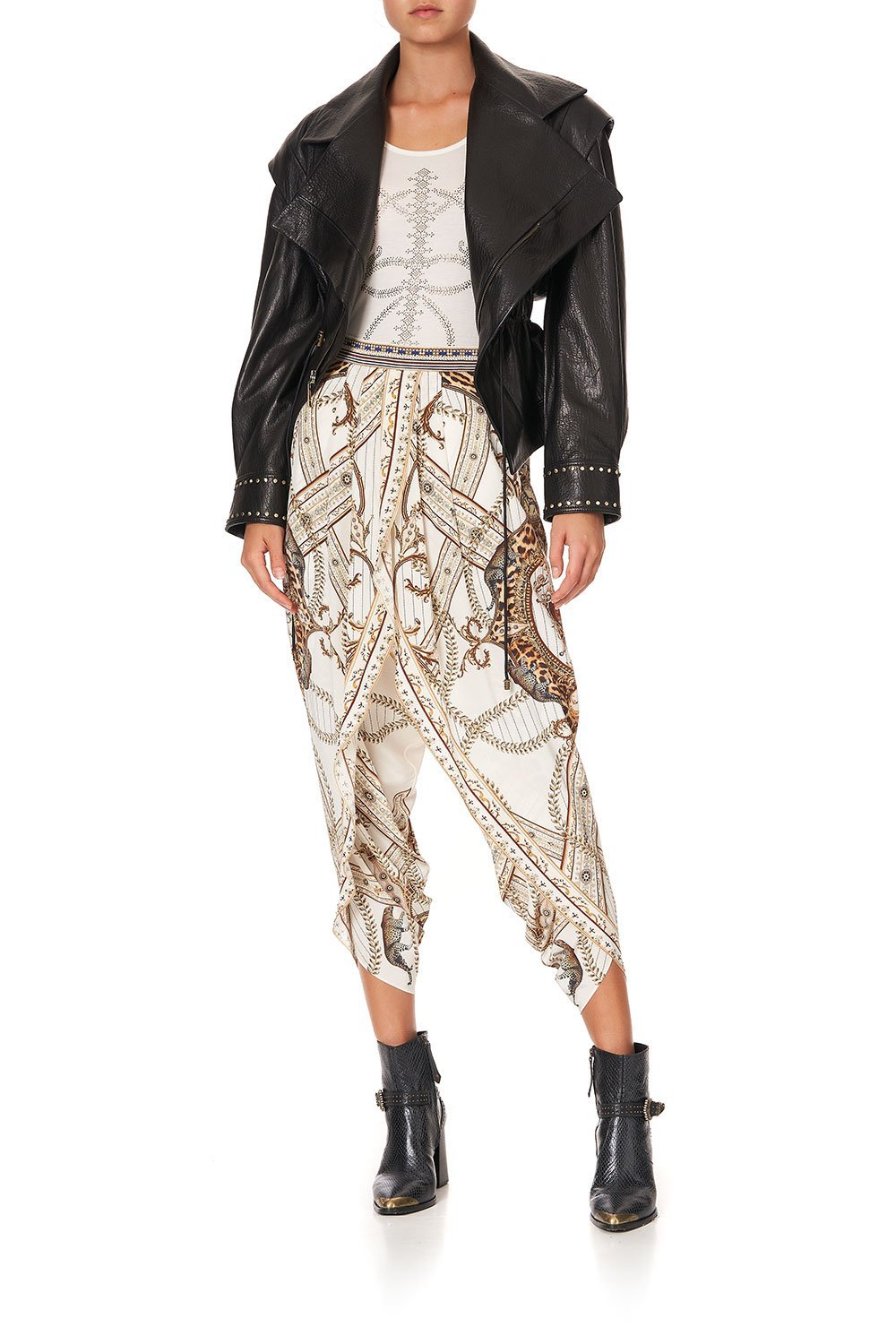 GATHERED WRAP FRONT TROUSER MIND YOUR MANOR