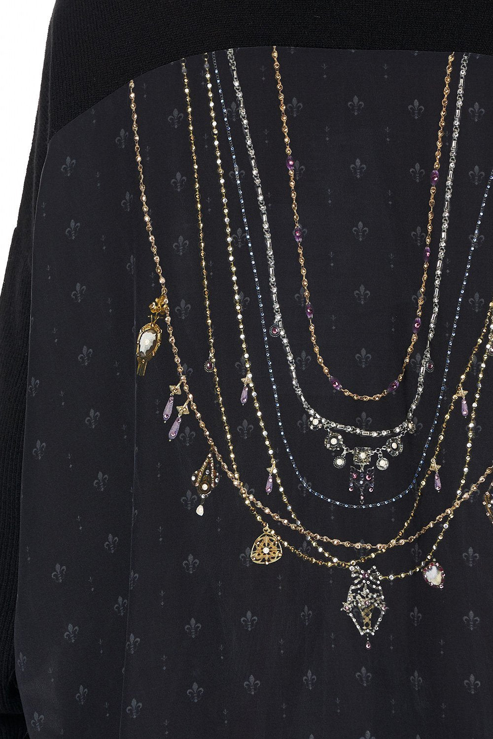 CAMILLA LONG SLEEVE JUMPER WITH PRINT BACK COSTUME PARTY