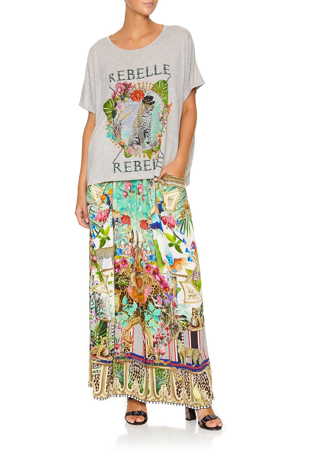 CAMILLA LOOSE FIT ROUND NECK TEE CHAMPAGNE COAST