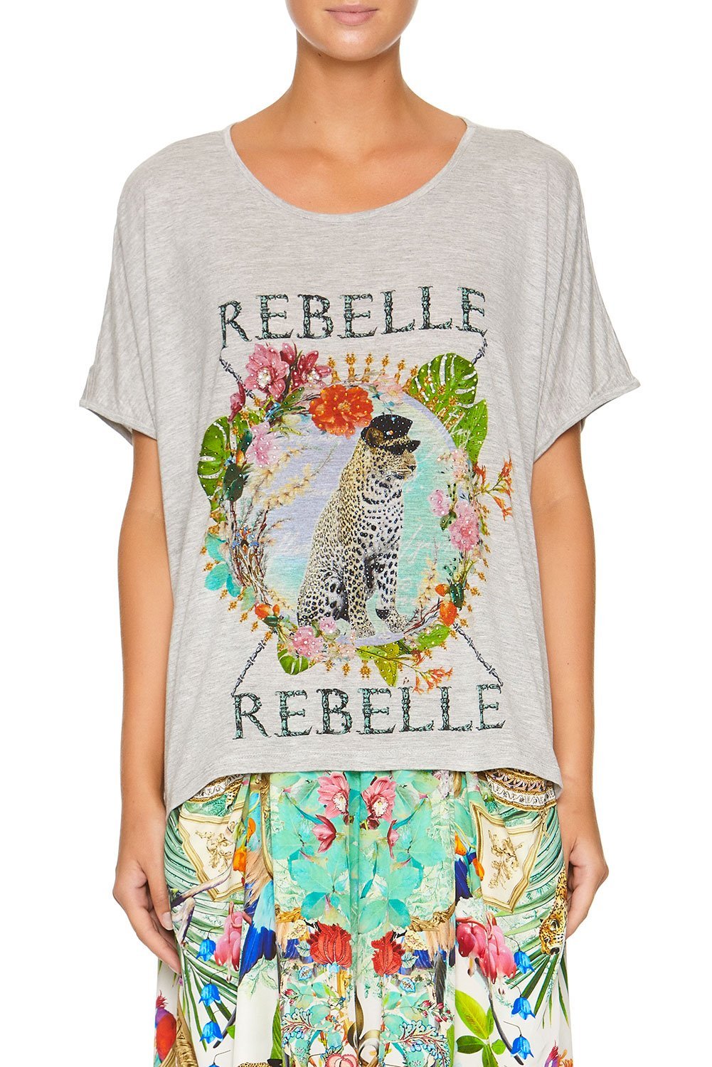 CAMILLA LOOSE FIT ROUND NECK TEE CHAMPAGNE COAST