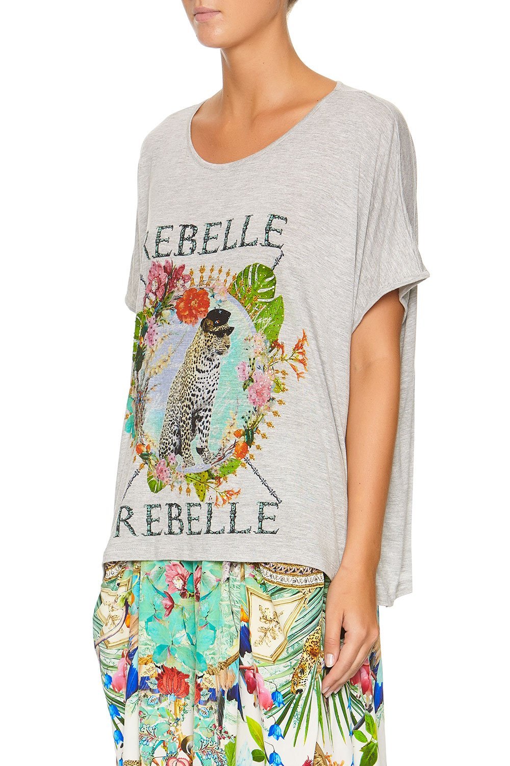 CAMILLA LOOSE FIT ROUND NECK TEE CHAMPAGNE COAST