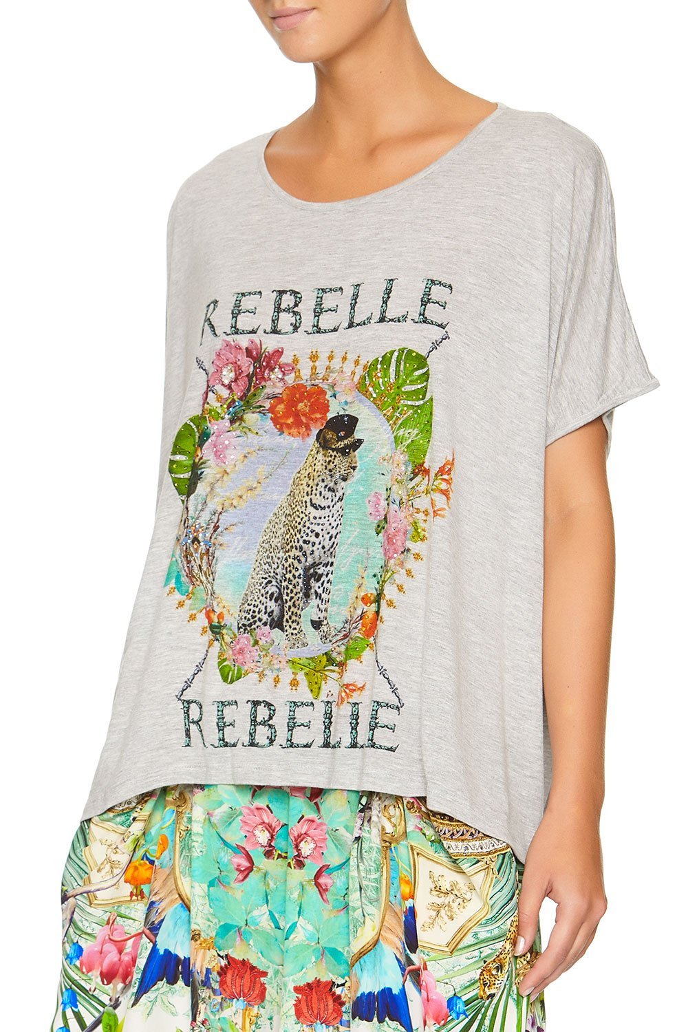 CAMILLA LOOSE FIT ROUND NECK TEE CHAMPAGNE COAST