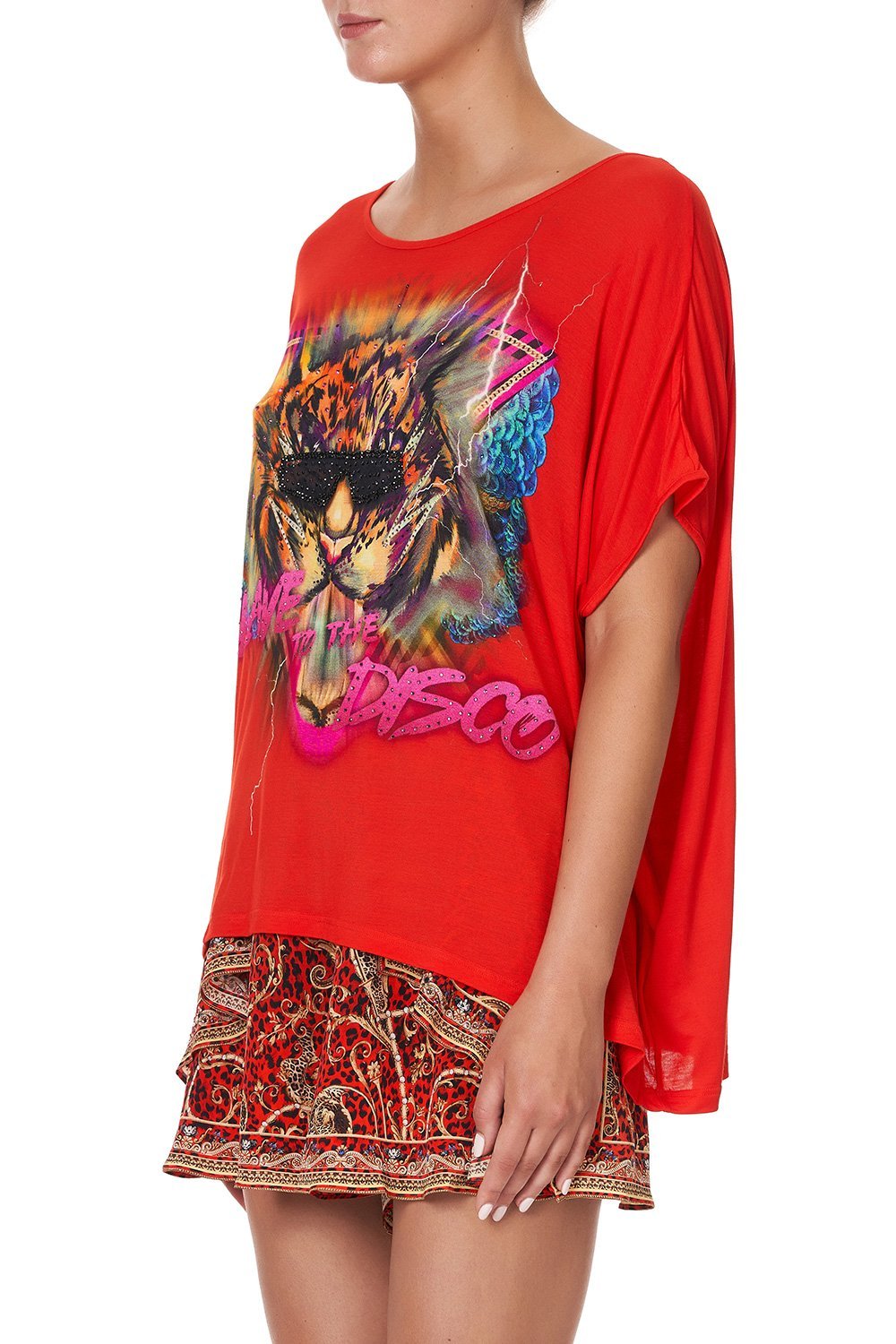 LOOSE FIT ROUND NECK TEE SLAVE TO THE RHYTHM