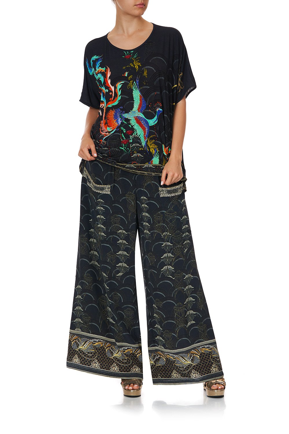 LOOSE ROUND NECK TEE WISE WINGS