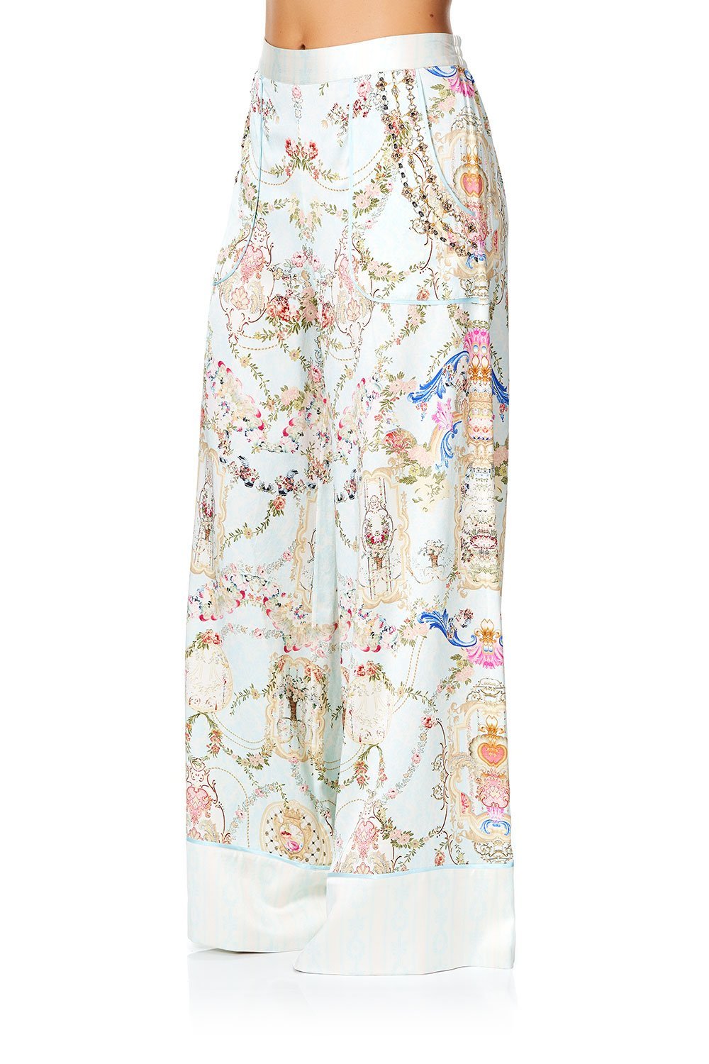 CAMILLA LOUNGE TROUSER WITH CUFFS VERSAILLES SKY