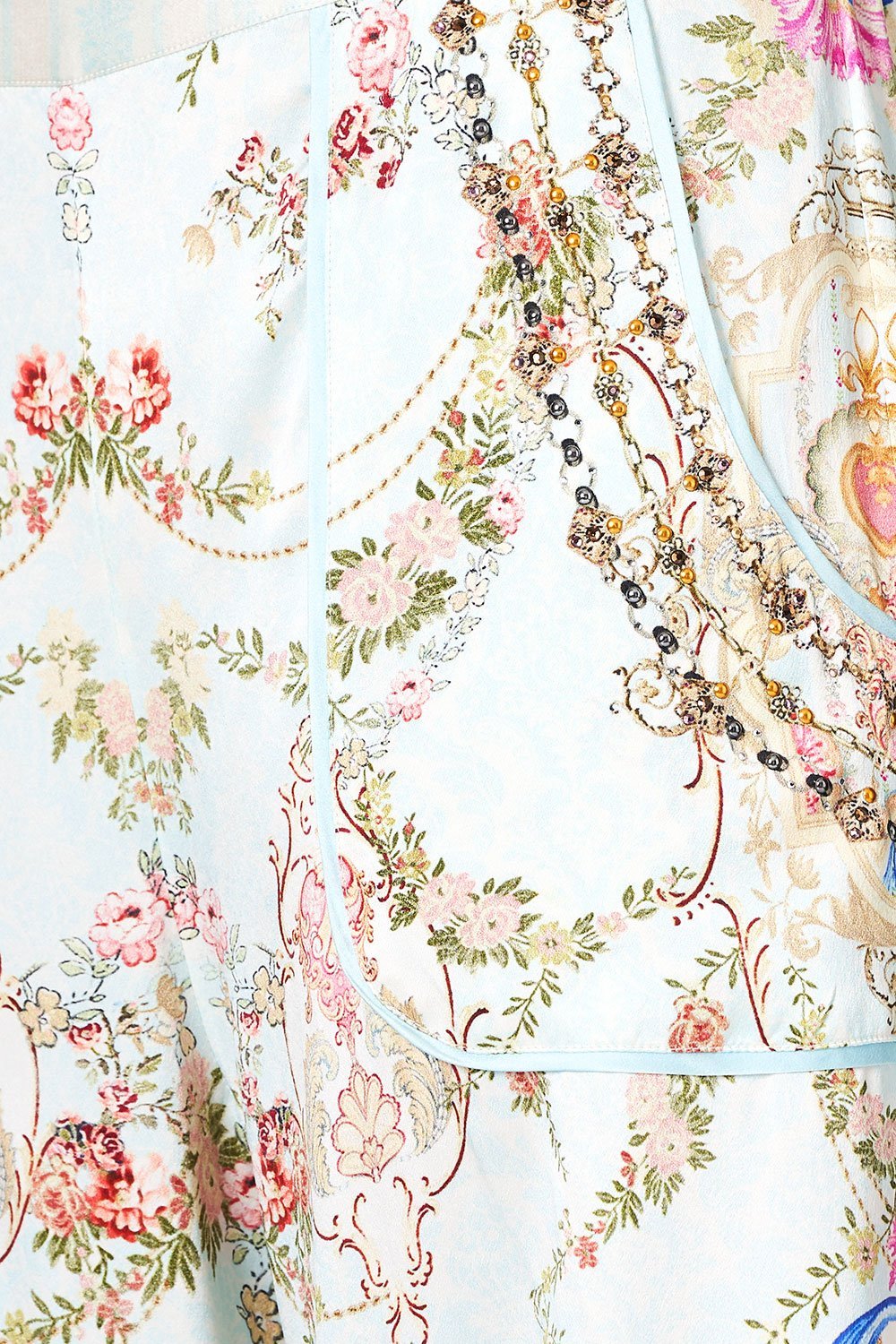 CAMILLA LOUNGE TROUSER WITH CUFFS VERSAILLES SKY