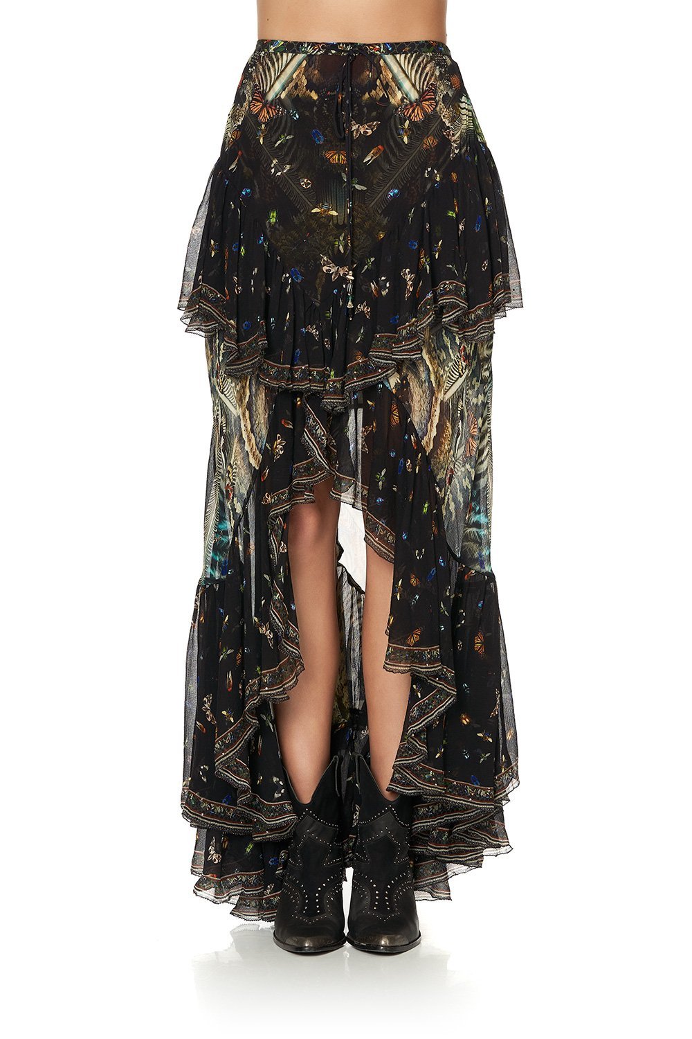 MAXI SKIRT WITH DOUBLE FRILL MATERNAL INSTINCT