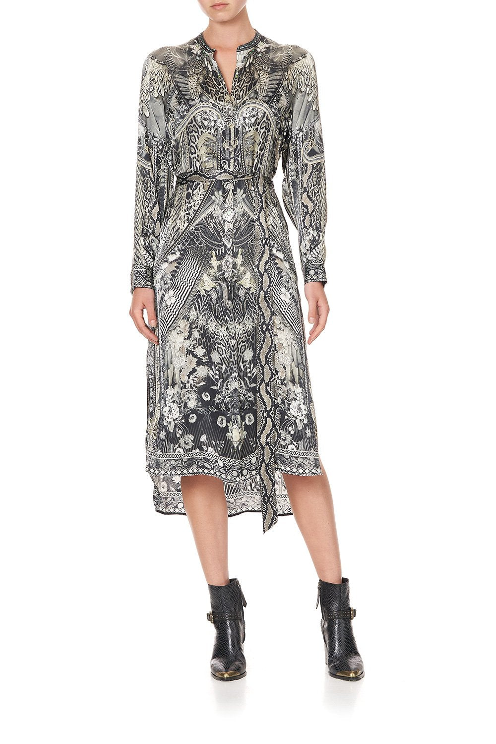 MID LENGTH SHIRT DRESS ONE TRIBE