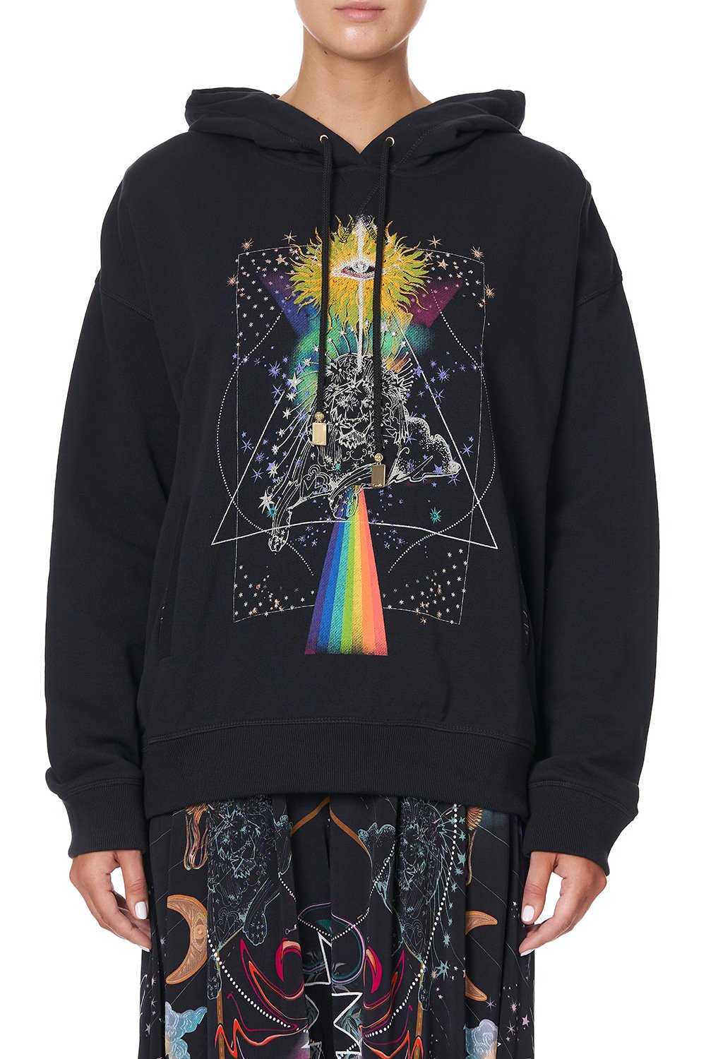 HOODIE WITH SIDE POCKETS MIDNIGHT MOON HOUSE