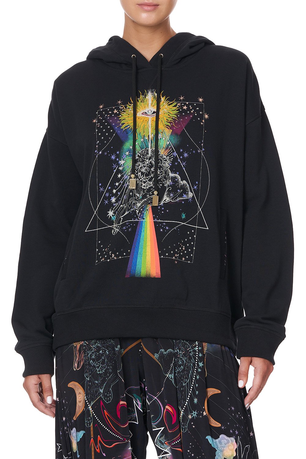 HOODIE WITH SIDE POCKETS MIDNIGHT MOON HOUSE
