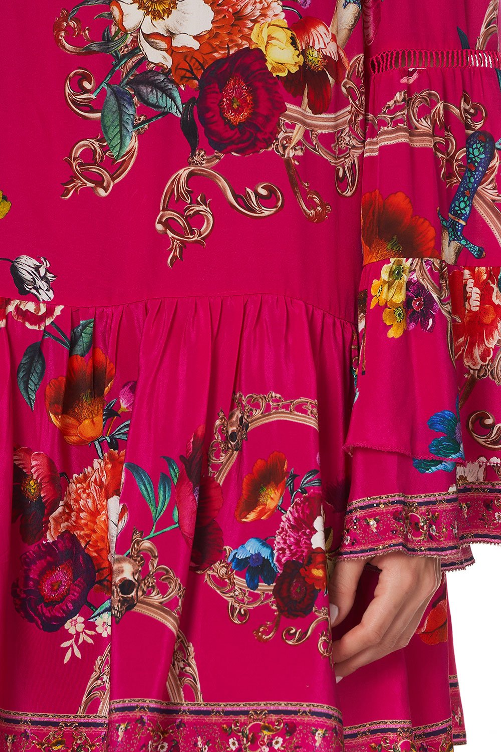 OFF SHOULDER DRESS WITH SMOCKING APPLE EYED