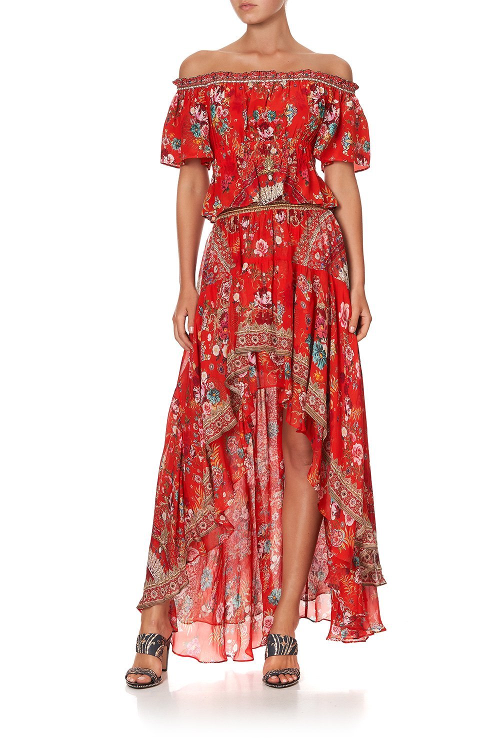 OFF SHOULDER GATHERED TOP CAMEOS CAN CAN