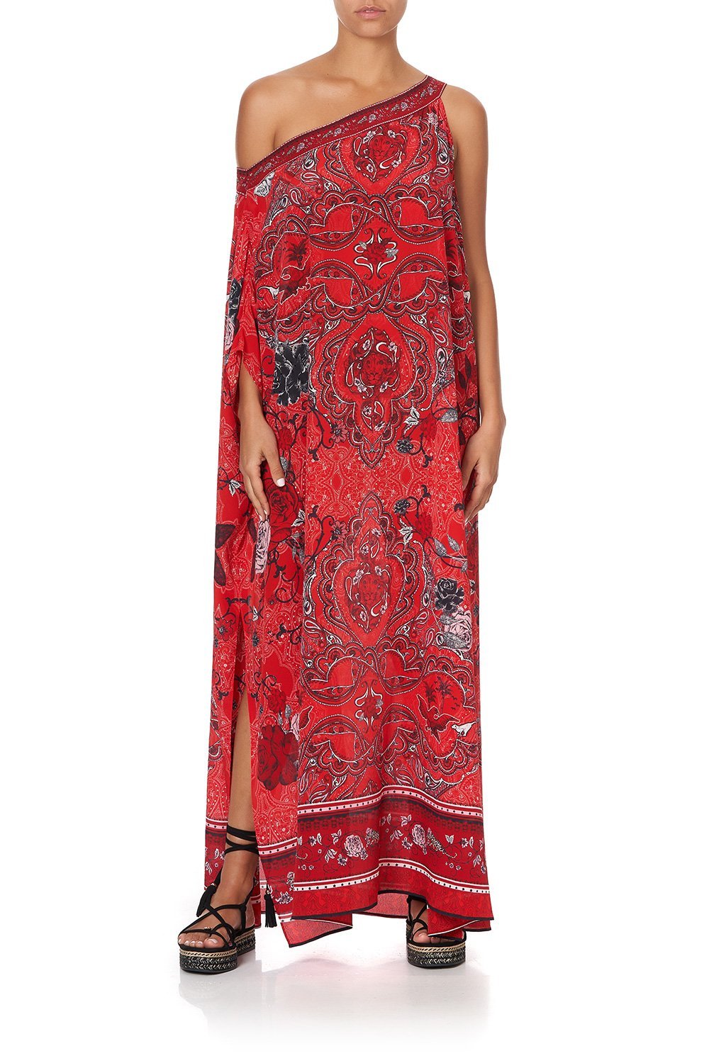 ONE SHOULDER KAFTAN WITH NECKBAND PIRATE PUNK