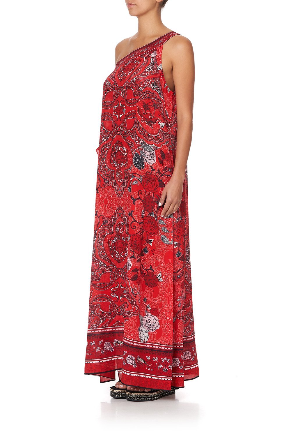 ONE SHOULDER KAFTAN WITH NECKBAND PIRATE PUNK