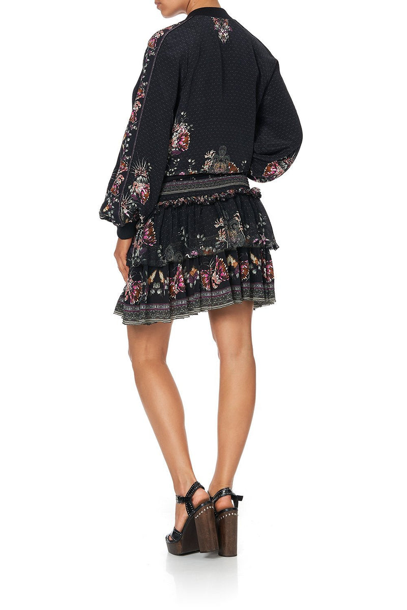 PANELLED SLEEVE BLOUSON BOMBER FRIENDS WITH FRESCOS