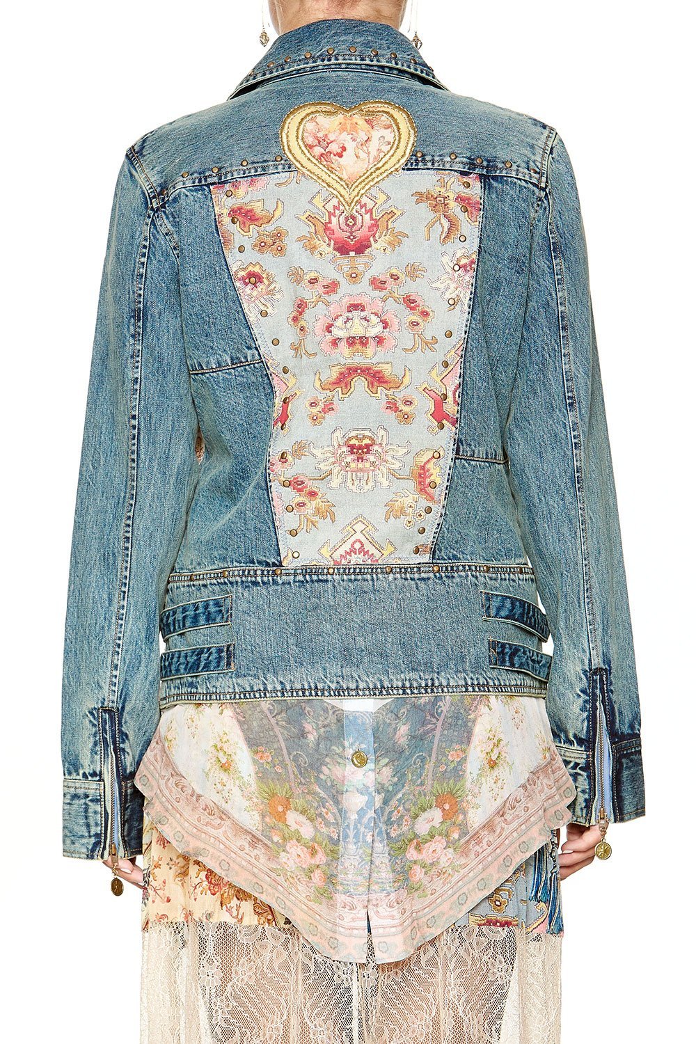 CAMILLA PATCHWORK DENIM JACKET JEANNE QUEEN