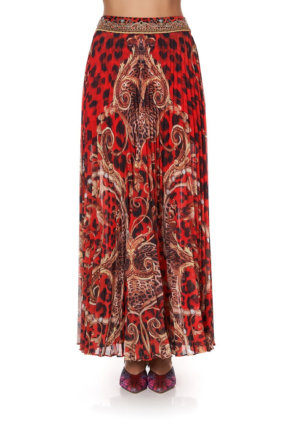 PLEATED FULL HEM SKIRT SLAVE TO THE RHYTHM