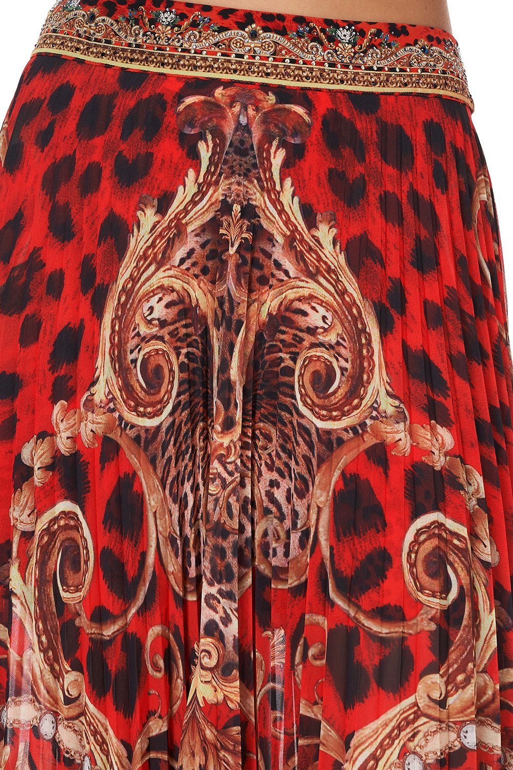 PLEATED FULL HEM SKIRT SLAVE TO THE RHYTHM