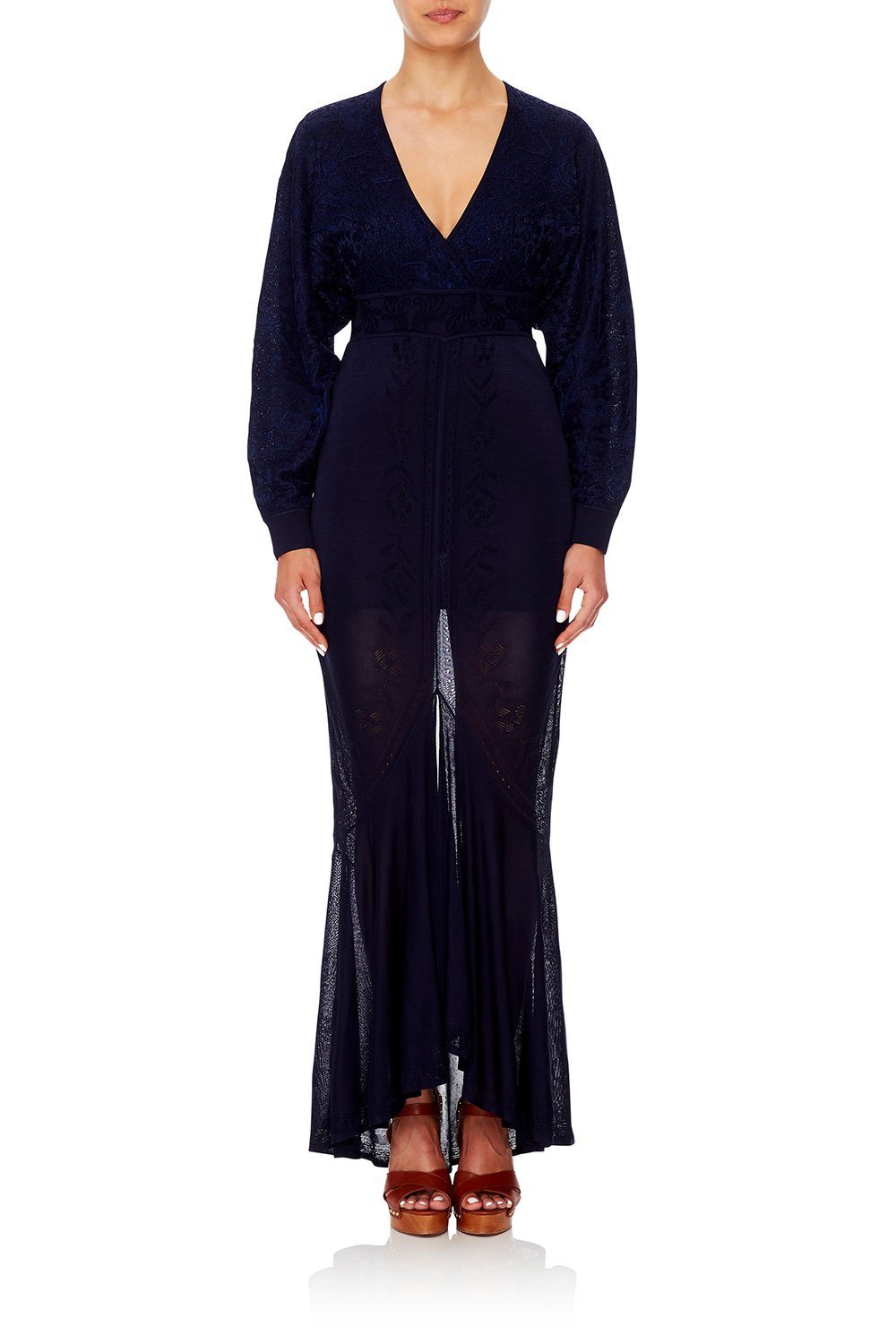 CAMILLA POINTELLE KNIT DRESS MIDNIGHT MEETING