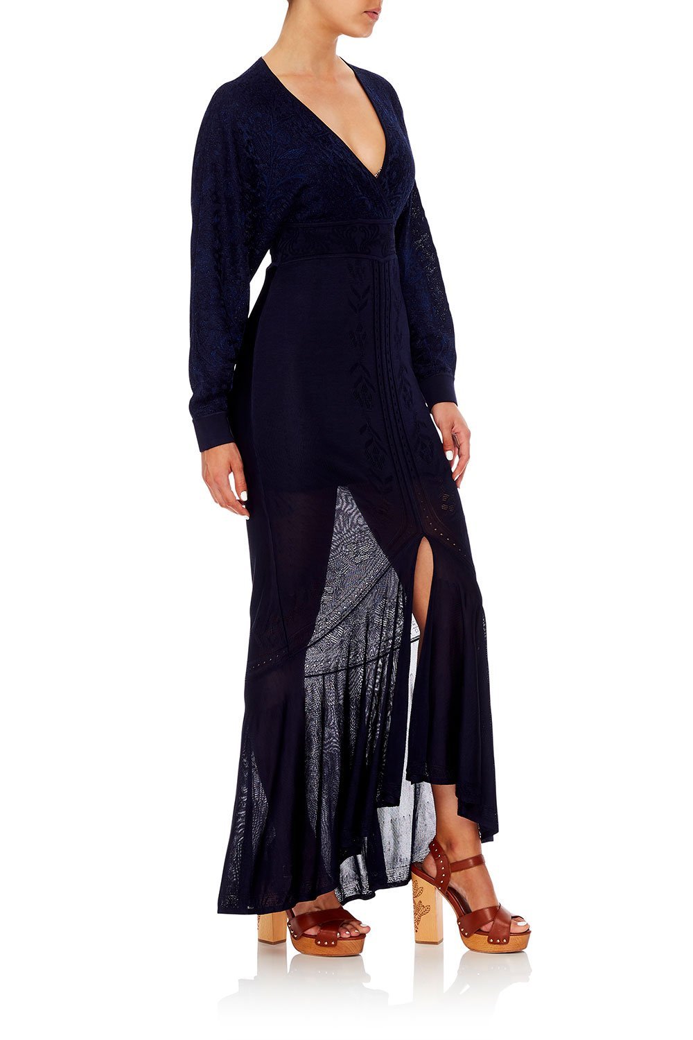 CAMILLA POINTELLE KNIT DRESS MIDNIGHT MEETING