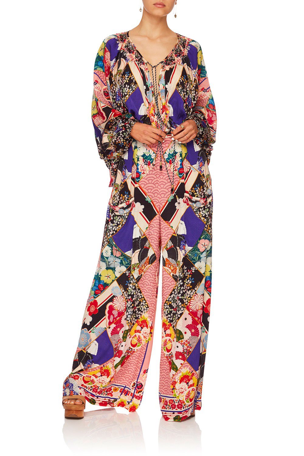 CAMILLA POSTCARDS FROM MARS WIDE LEG TROUSER W FRONT POCKETS