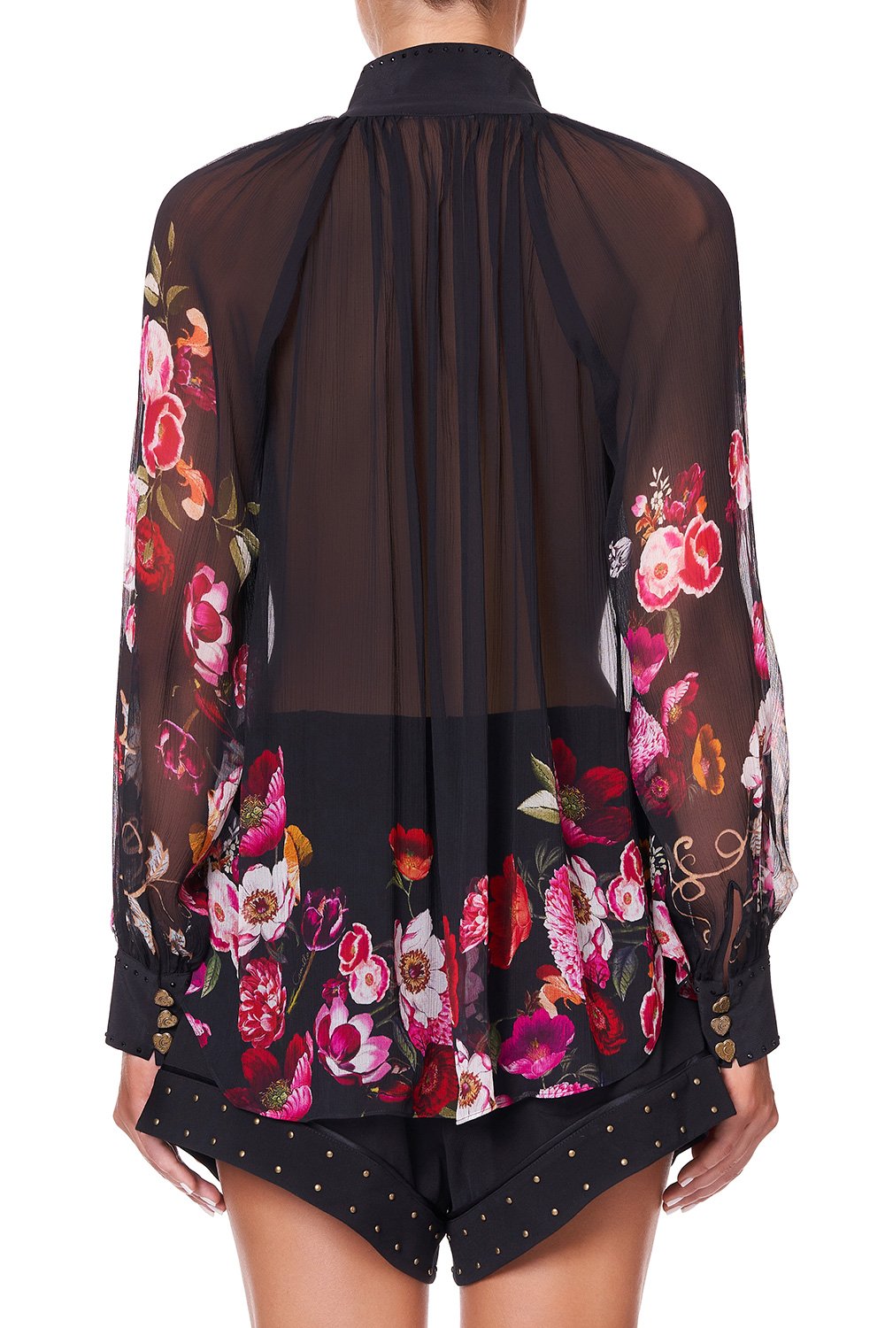 RAGLAN BUTTON UP SHIRT MIRROR MIRROR