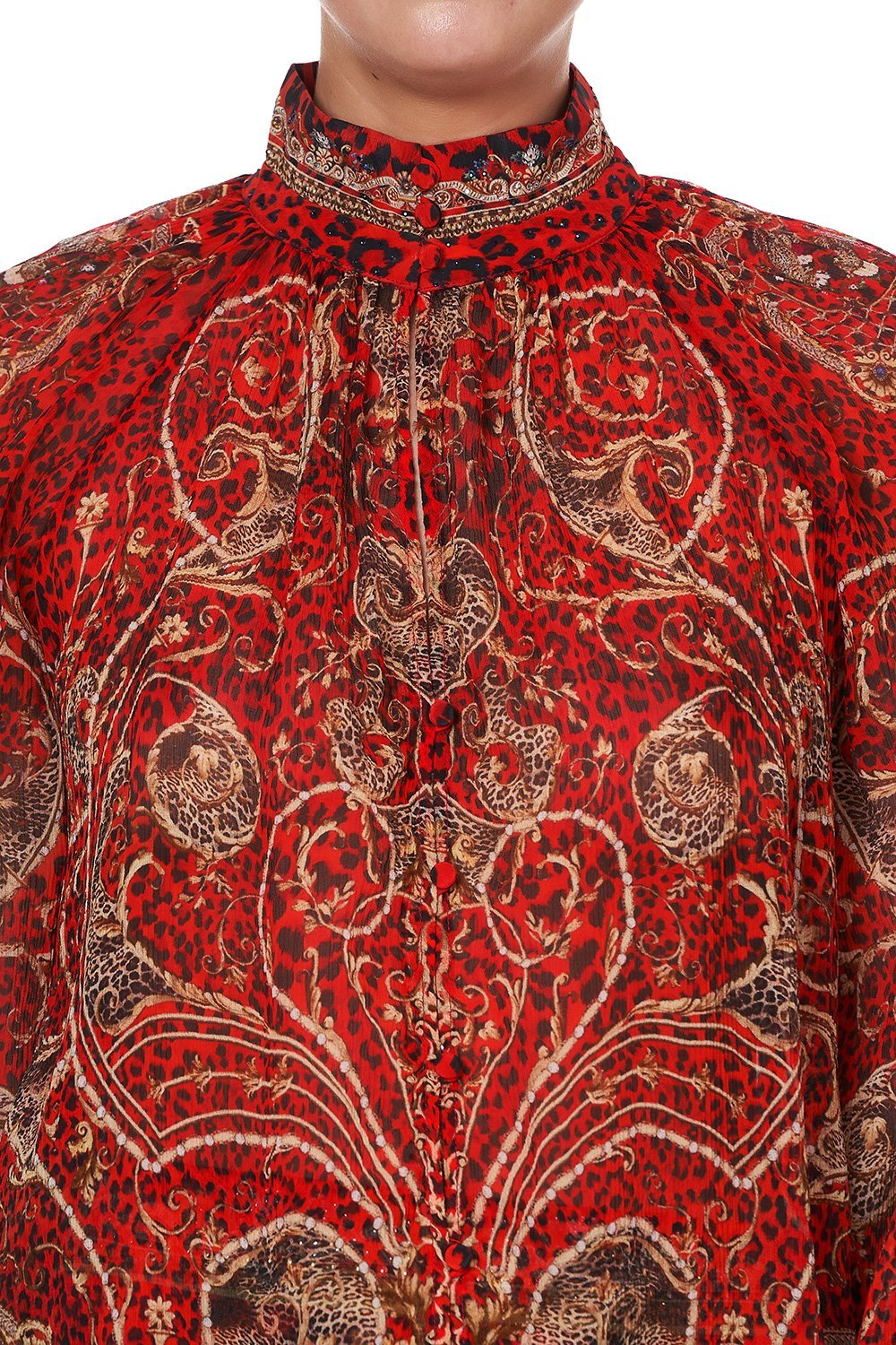 RAGLAN BUTTON UP SHIRT SLAVE TO THE RHYTHM