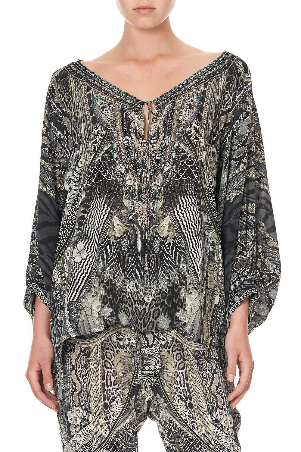 RAGLAN SLEEVE BLOUSE WITH CUFF ONE TRIBE