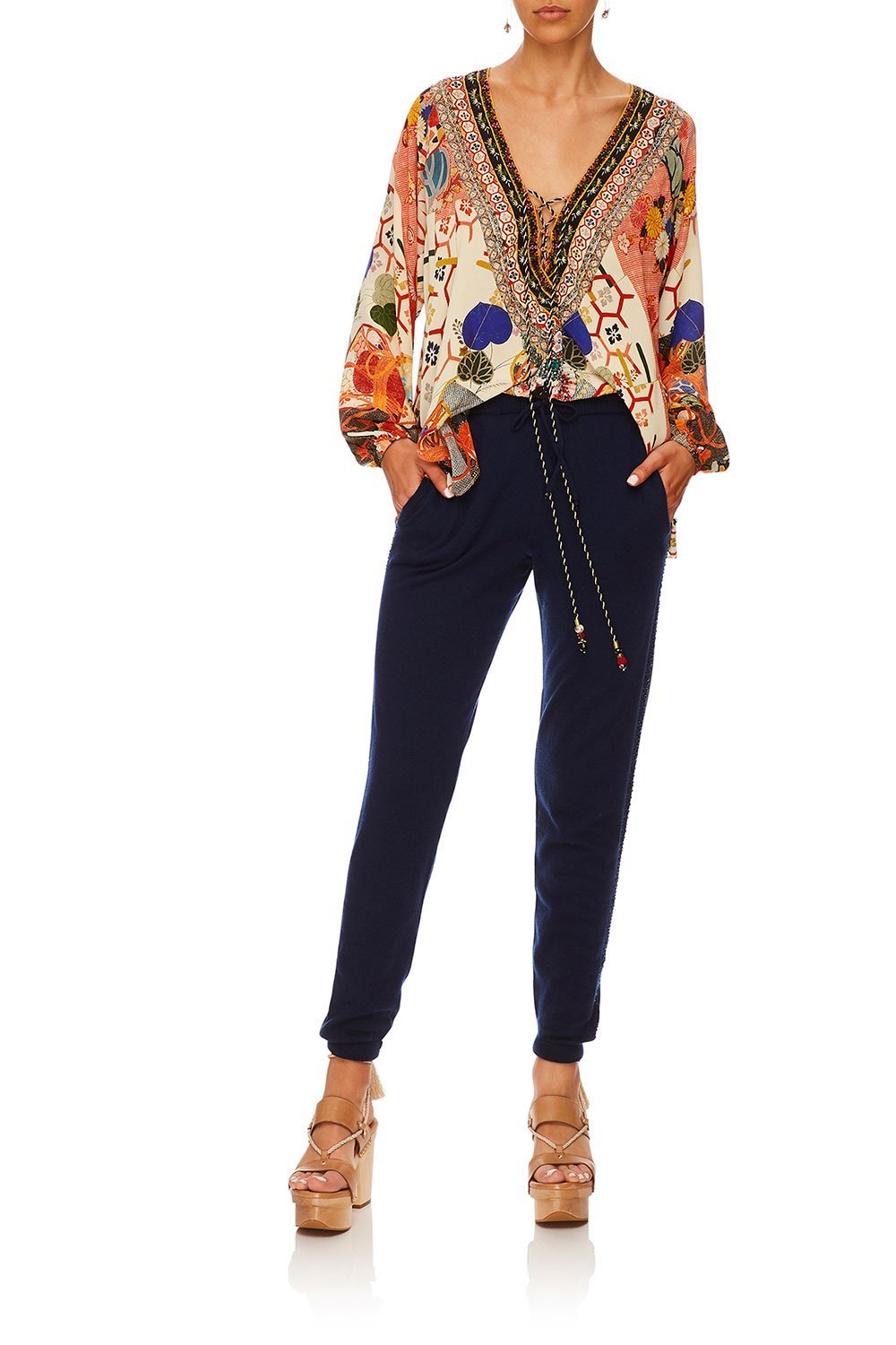 CAMILLA RELAXED KNIT PANTS THE FAN SEA