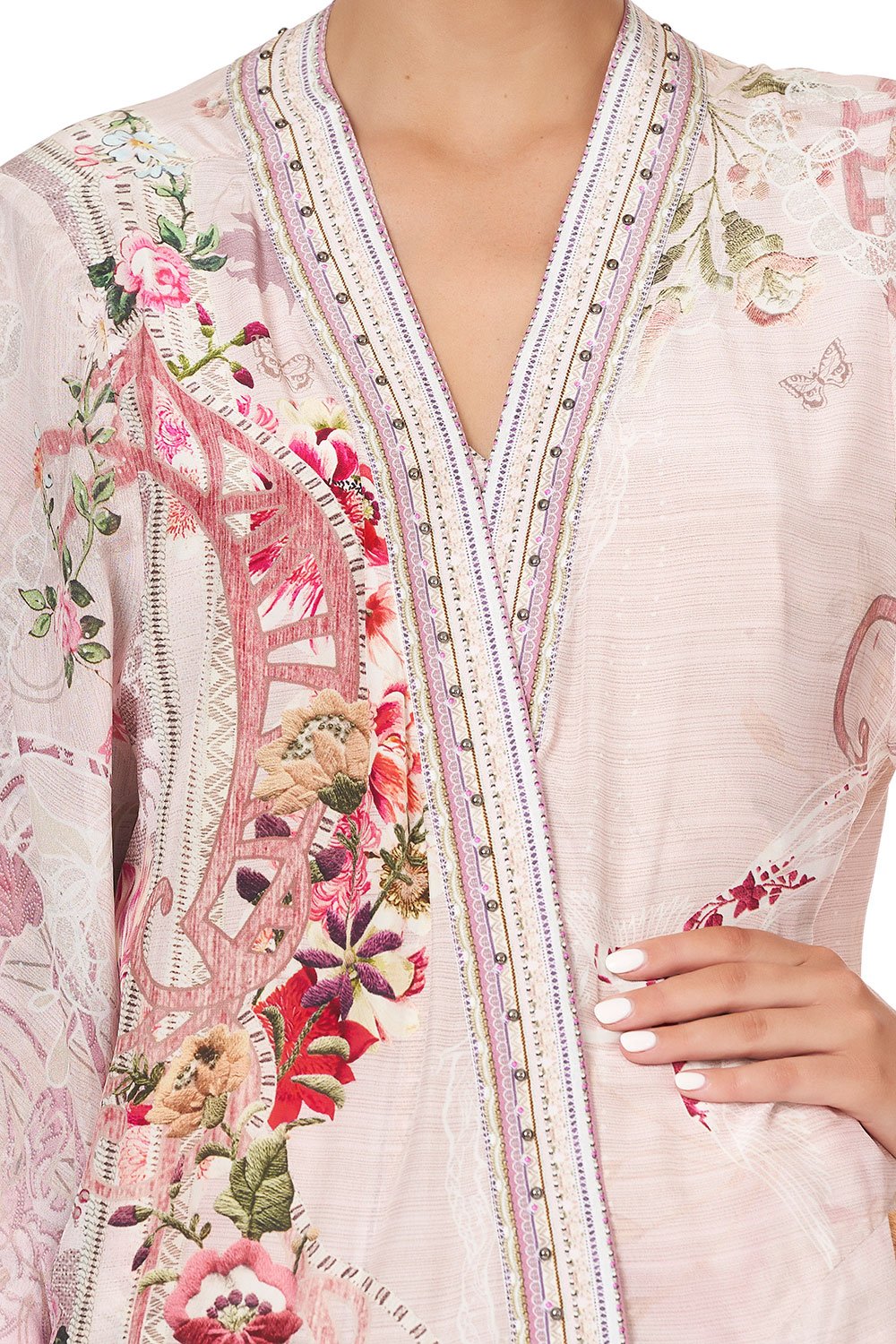 ROBE WITH DOUBLE LAYERED HEM ISTENANYA