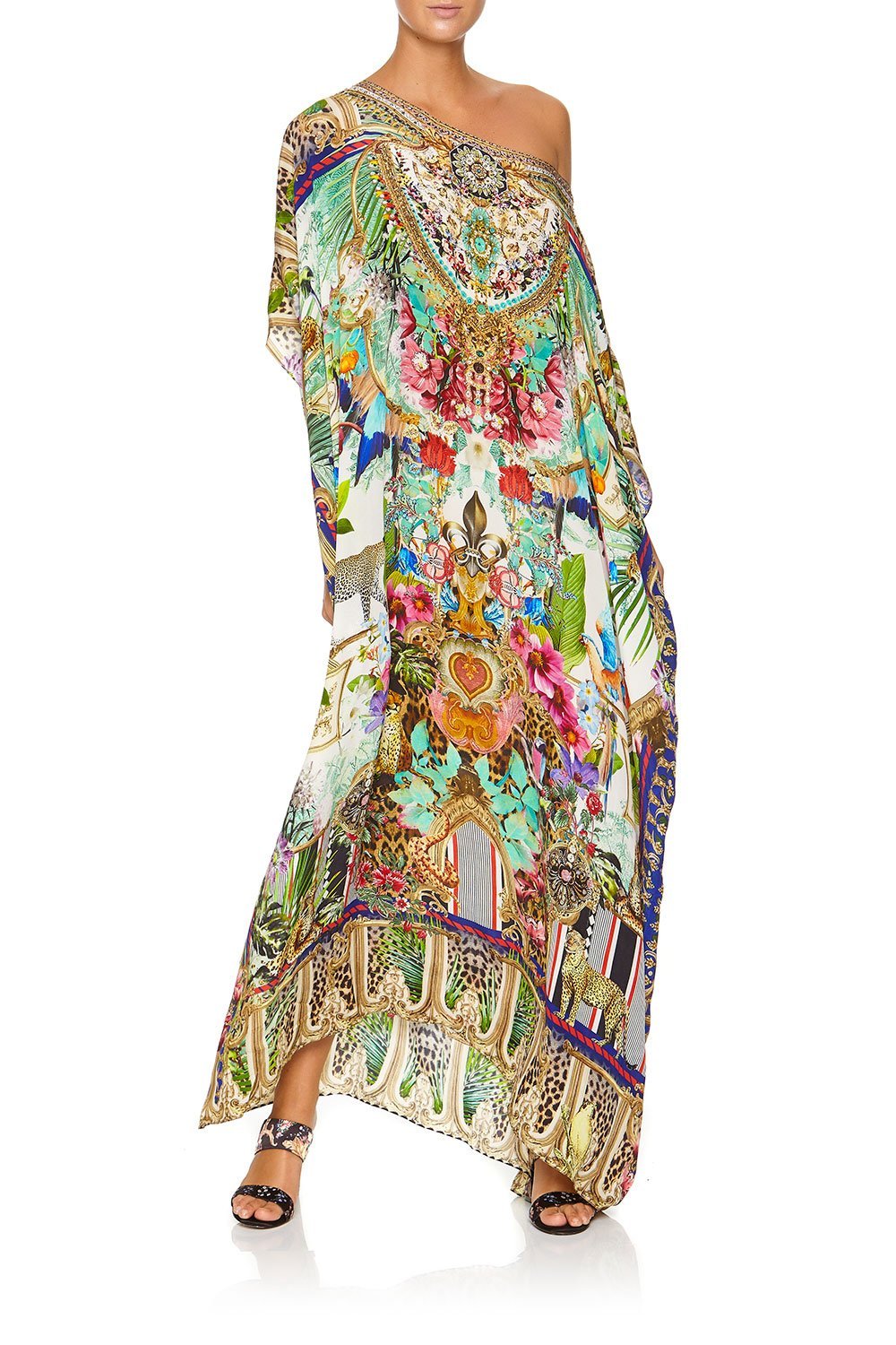 CAMILLA ROUND NECK KAFTAN CHAMPAGNE COAST