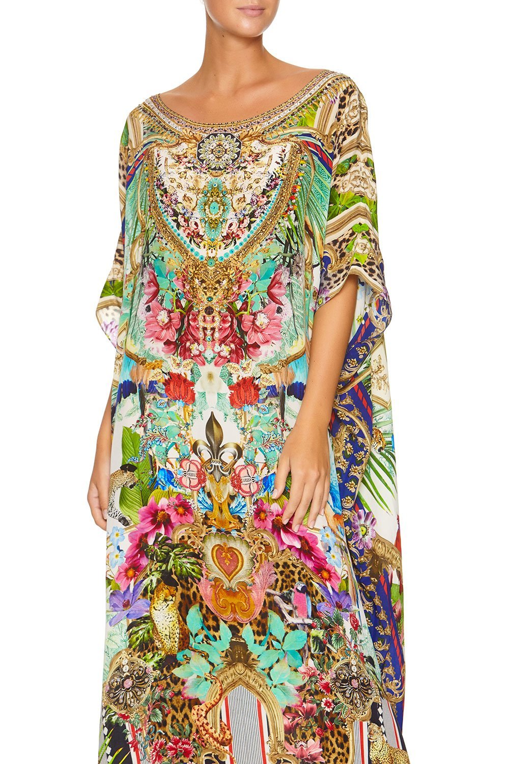 CAMILLA ROUND NECK KAFTAN CHAMPAGNE COAST