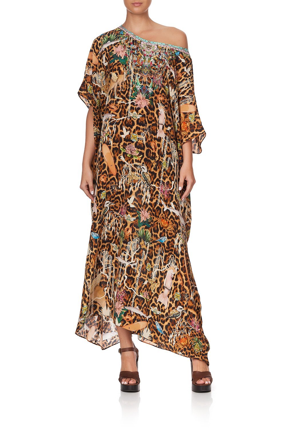 ROUND NECK KAFTAN FEUNA ELECTRO