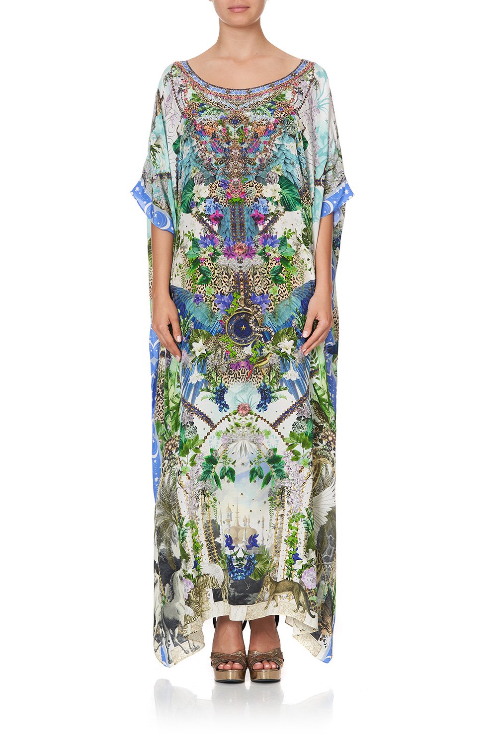 ROUND NECK KAFTAN MOON GARDEN