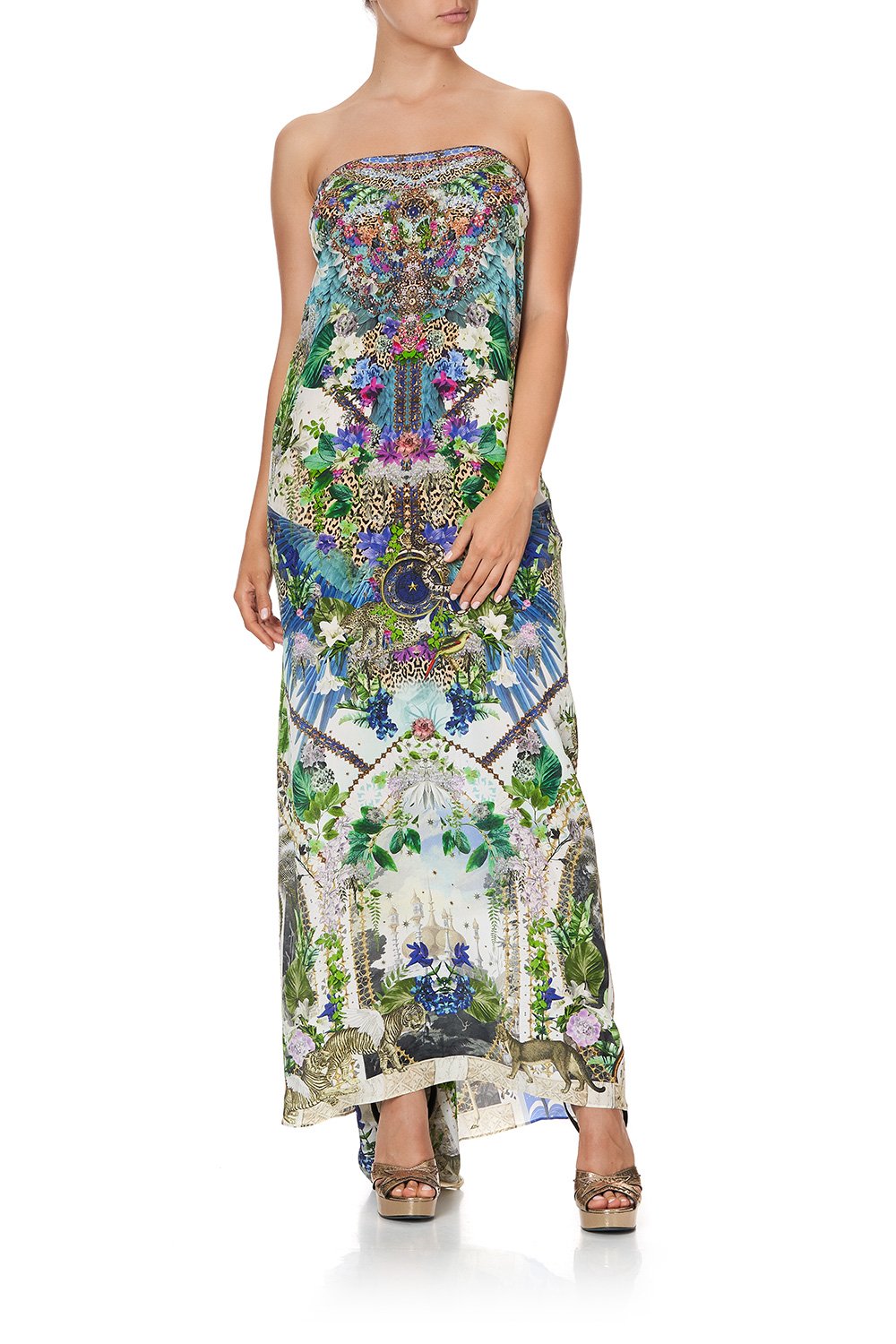 ROUND NECK KAFTAN MOON GARDEN