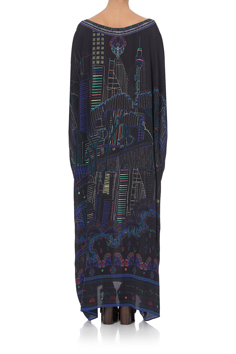 ROUND NECK KAFTAN NOCTURNAL NEONS