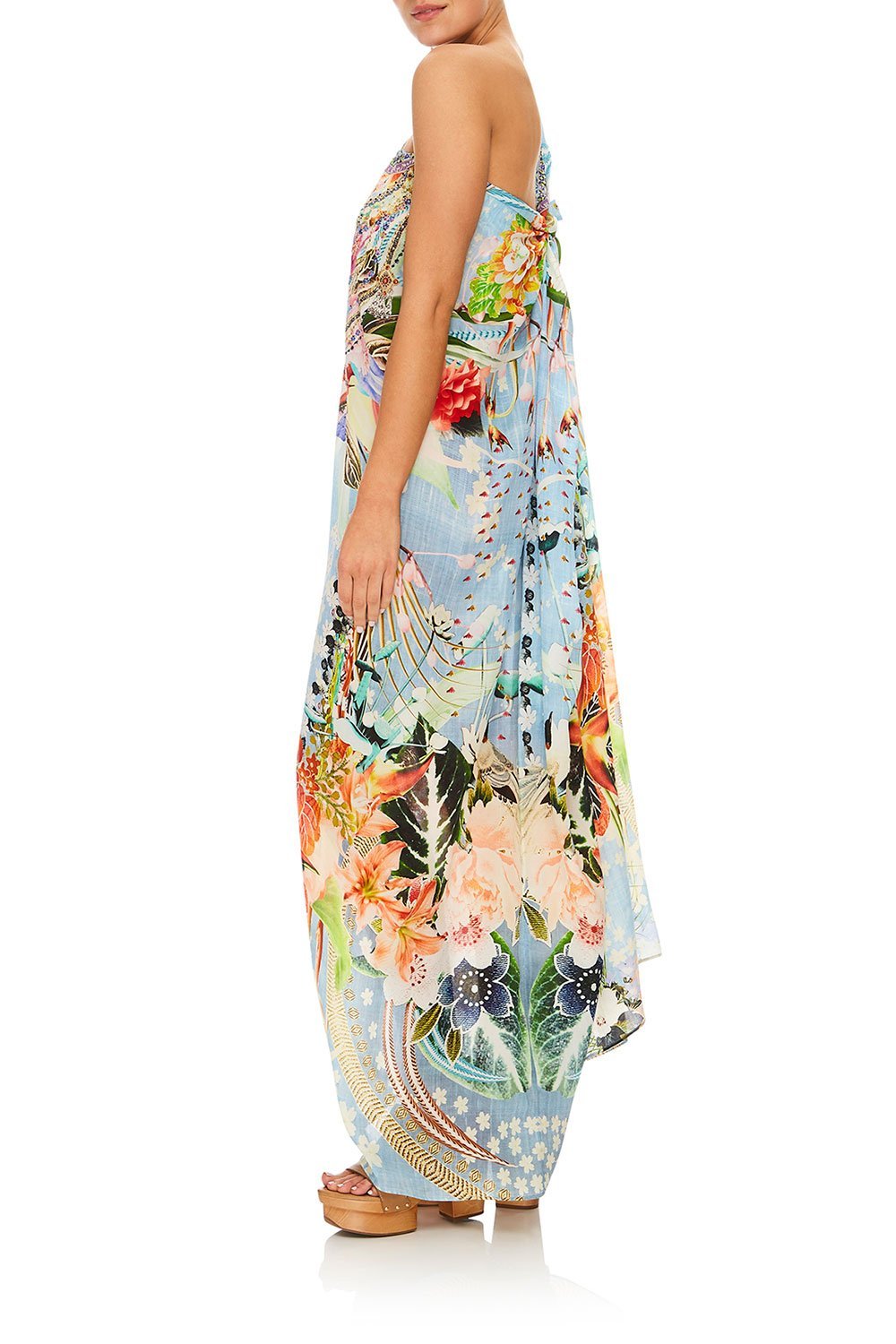 CAMILLA THE STILL ABYSS ROUND NECK KAFTAN