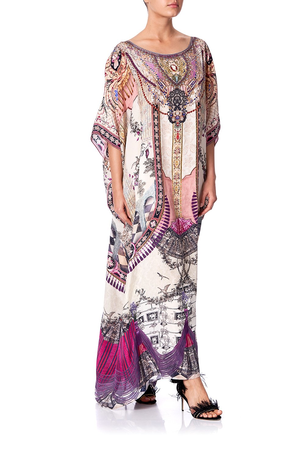 ROUND NECK KAFTAN VIOLET CITY