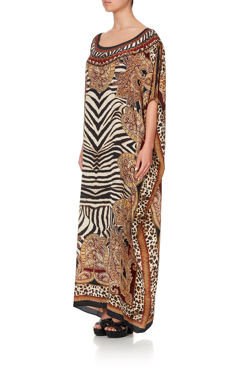 ROUND NECK KAFTAN WILD FIRE