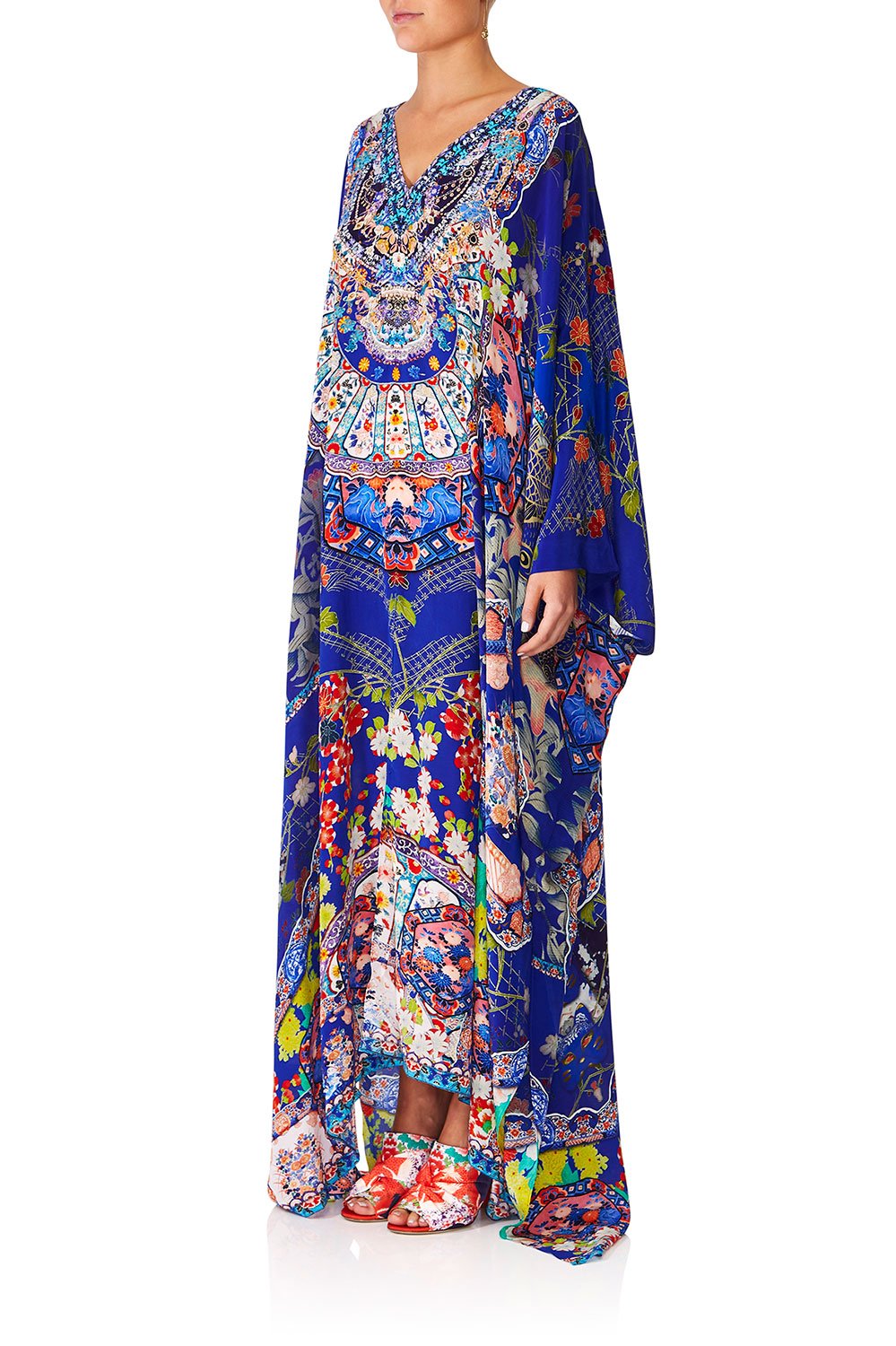 CAMILLA SATURN SISTER SPLIT FRONT & SLEEVE KAFTAN