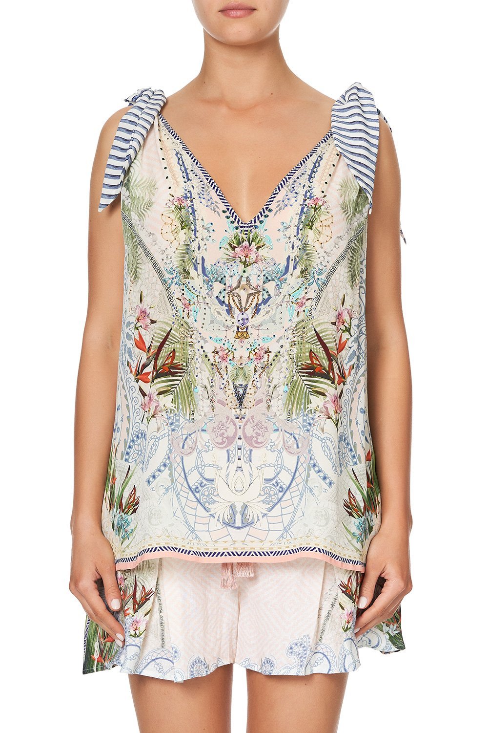 SCARF TIE TOP BEACH SHACK