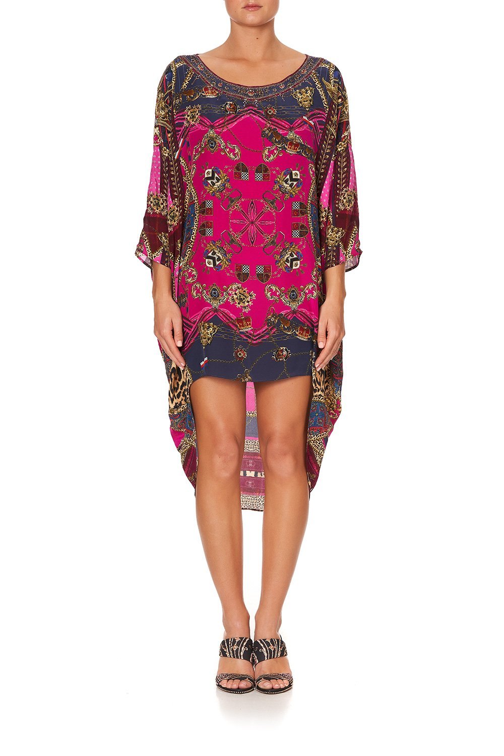 SCOOP BACK HEM DRESS DINING HALL DARLING