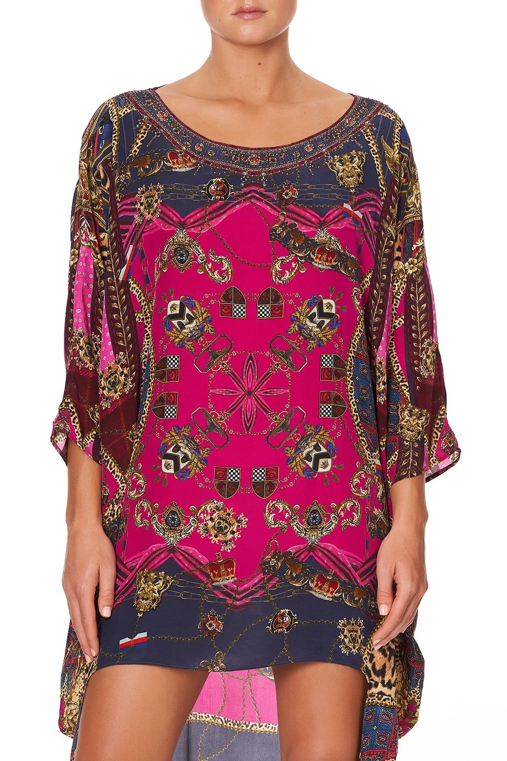 SCOOP BACK HEM DRESS DINING HALL DARLING