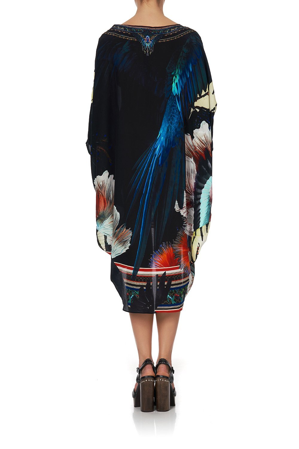 SCOOP BACK HEM DRESS NIGHT FLIGHT