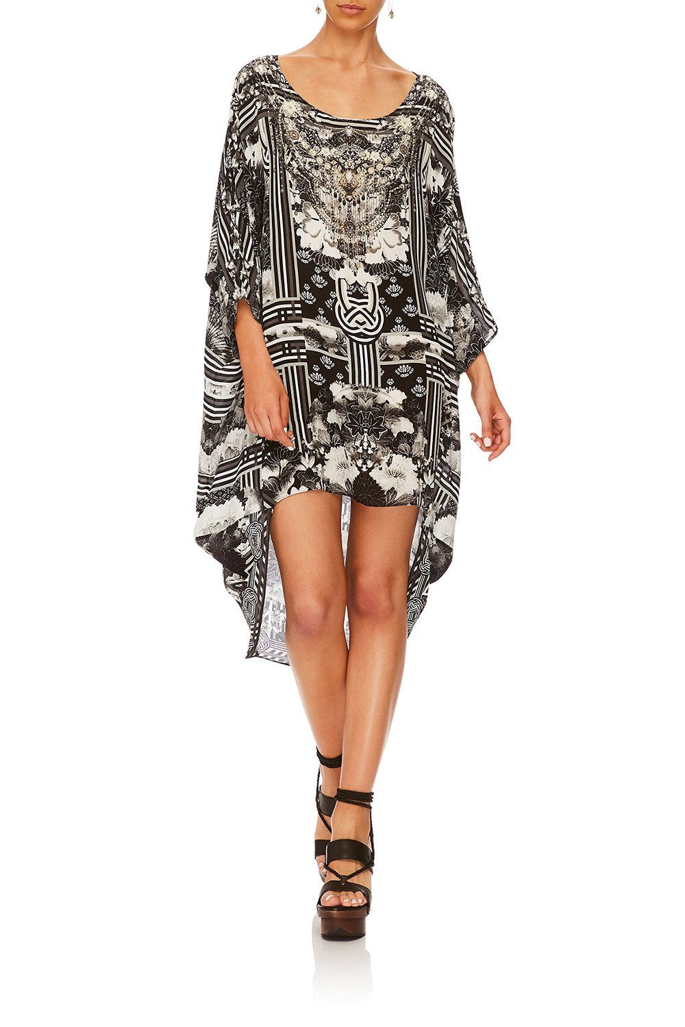 CAMILLA WILD MOONCHILD SCOOP BACK HEM DRESS