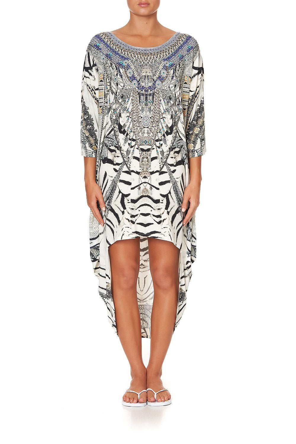 SCOOP BACK HEM LOUNGE DRESS WILD BELLE