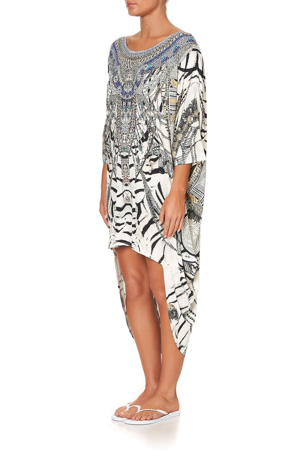 SCOOP BACK HEM LOUNGE DRESS WILD BELLE